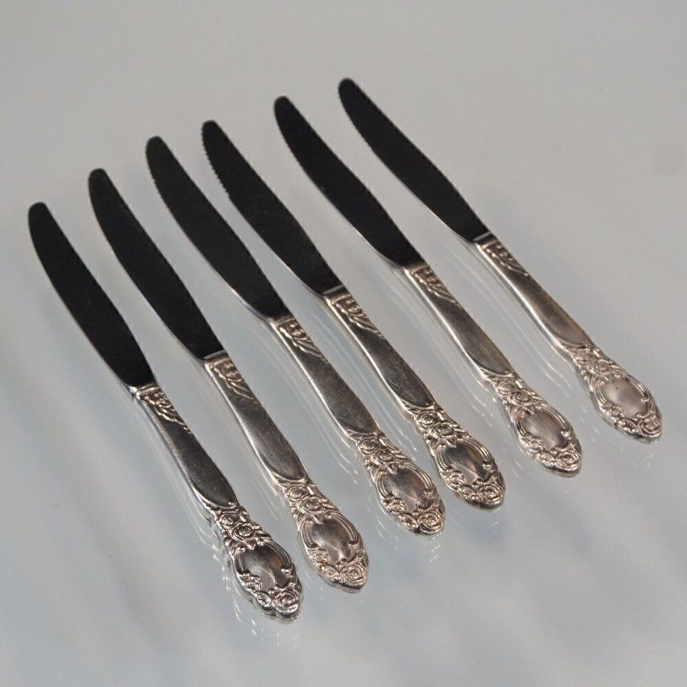 6 Dinner Knives 1953 BALLAD Aka Country Lane Pattern By Community